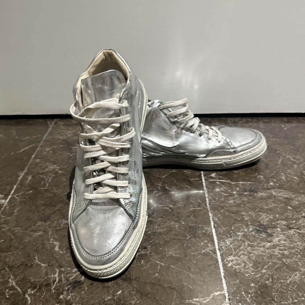 Robin's Jean Silver High-Top Boots